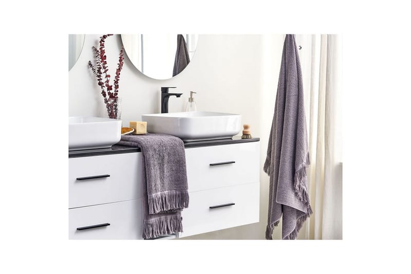 Pyyhe Atiu sett 2 Harmaa - Harmaa - Kodintekstiilit & matot - Kylpyhuonetekstiilit - Kylpypyyhe