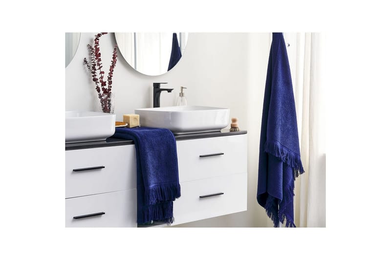 Pyyhe Atiu sett 2 Sininen - Sininen - Kodintekstiilit & matot - Kylpyhuonetekstiilit - Kylpypyyhe
