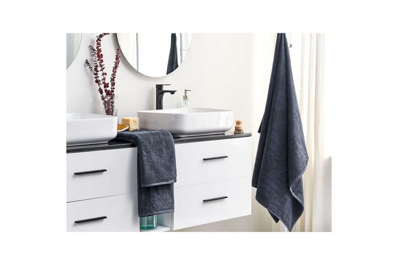 Pyyhe Mitiaro sarja 2 Sininen - Sininen - Kodintekstiilit & matot - Kylpyhuonetekstiilit - Kylpypyyhe