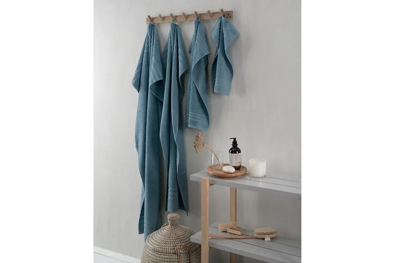 Pyyhe Perus Frotee - Sininen - Kodintekstiilit & matot - Kylpyhuonetekstiilit - Kylpypyyhe