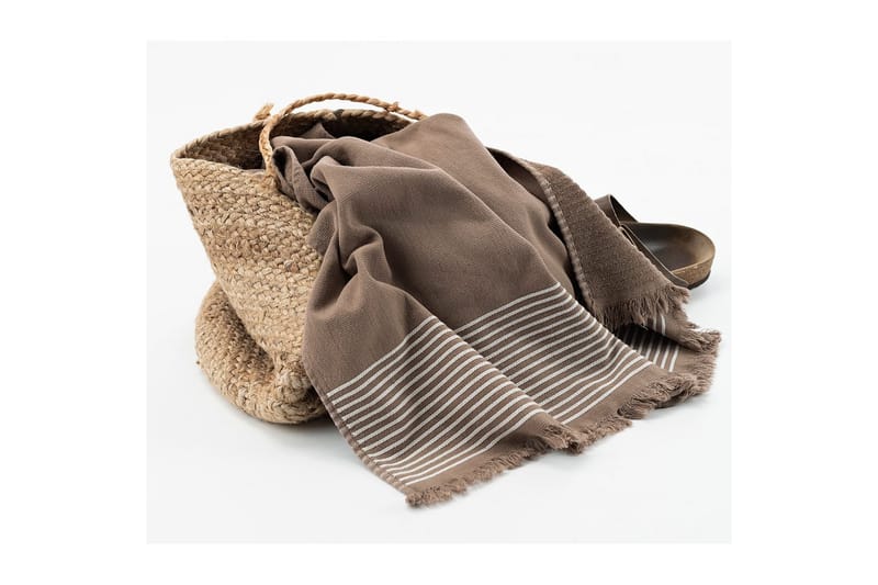 Rantapyyhe Horisontti 80 x 160 cm - Ruskea - Kodintekstiilit & matot - Kylpyhuonetekstiilit - Kylpypyyhe