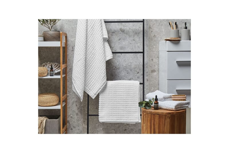 Pyyhe Atai sett 4 Valkoinen - Valkoinen - Kodintekstiilit & matot - Kylpyhuonetekstiilit - Pyyhe