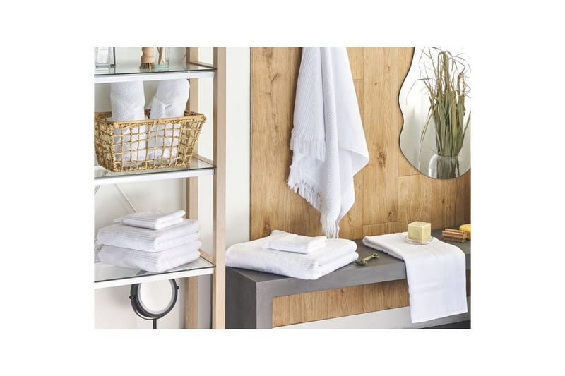 Pyyhe Atiu sett 9 Valkoinen - Valkoinen - Kodintekstiilit & matot - Kylpyhuonetekstiilit - Pyyhe