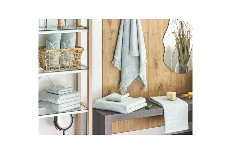 Pyyhe Atiu sett 9 Vihreä - Vihreä - Kodintekstiilit & matot - Kylpyhuonetekstiilit - Pyyhe