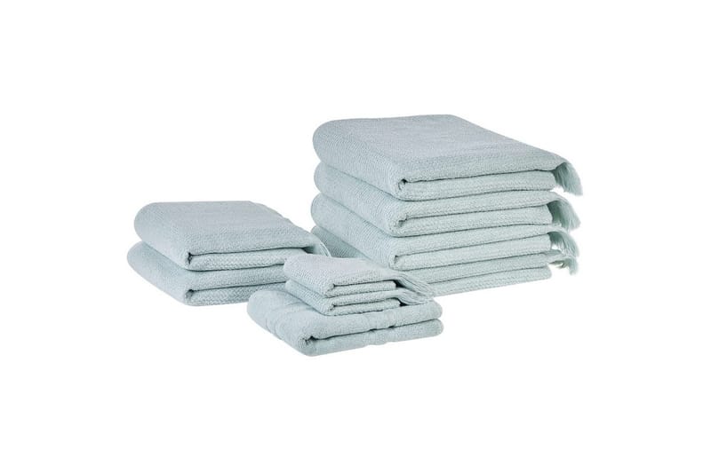 Pyyhe Atiu sett 9 Vihreä - Vihreä - Kodintekstiilit & matot - Kylpyhuonetekstiilit - Pyyhe