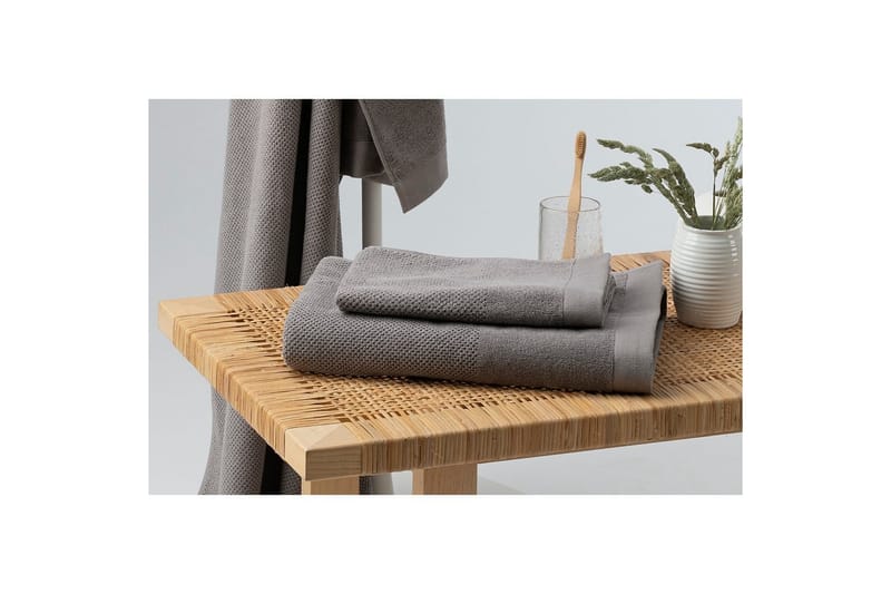 Pyyhe Enzo 50 x 70 cm - Harmaa - Kodintekstiilit & matot - Kylpyhuonetekstiilit - Pyyhe