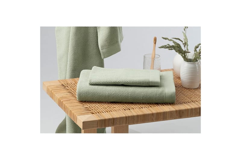 Pyyhe Enzo 50 x 70 cm Vihreä - Vihreä - Kodintekstiilit & matot - Kylpyhuonetekstiilit - Pyyhe