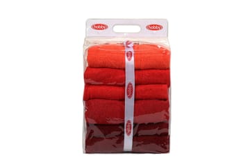 Kylpypyyhe Hobby 70x140 cm 2-pak - Oranssi/Punainen/Roosa - Kodintekstiilit & matot - Kylpyhuonetekstiilit - Pyyhe - Froteepyyhe