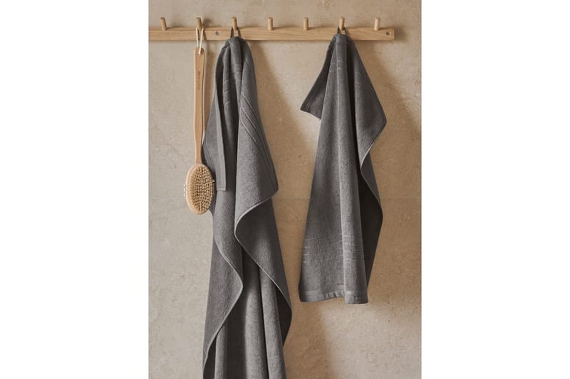 Pyyhe Helle 50 x 70 cm - Harmaa - Kodintekstiilit & matot - Kylpyhuonetekstiilit - Pyyhe