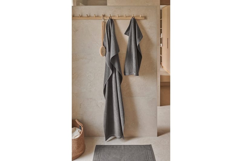 Pyyhe Helle 50 x 70 cm - Harmaa - Kodintekstiilit & matot - Kylpyhuonetekstiilit - Pyyhe