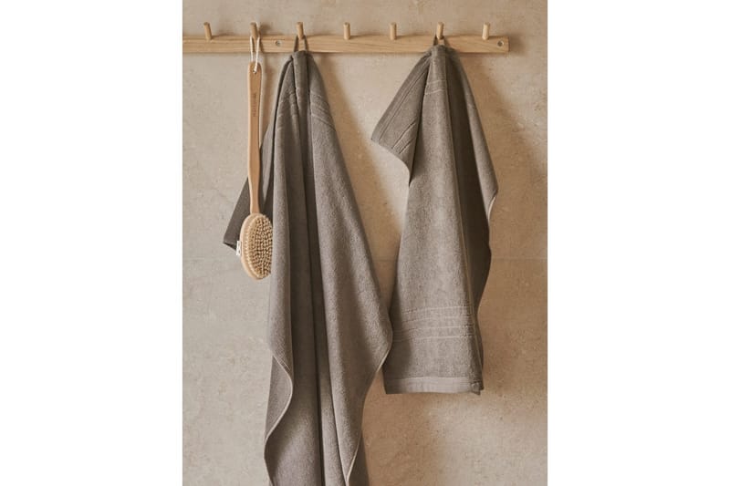 Pyyhe Helle 50 x 70 cm - Ruskea - Kodintekstiilit & matot - Kylpyhuonetekstiilit - Pyyhe