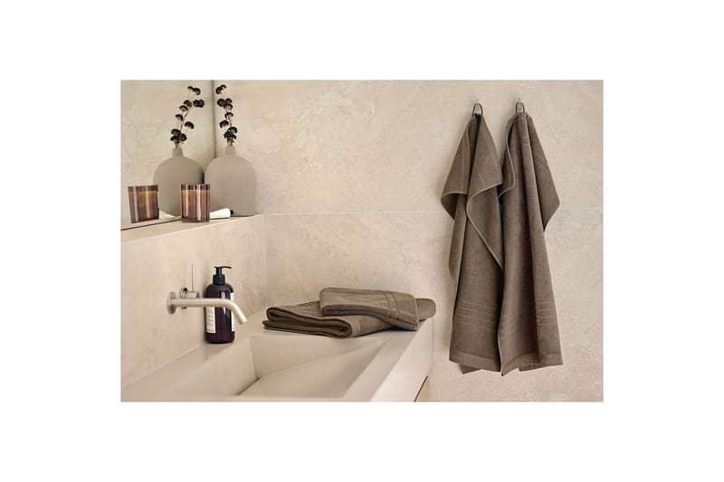 Pyyhe Helle 50 x 70 cm - Ruskea - Kodintekstiilit & matot - Kylpyhuonetekstiilit - Pyyhe