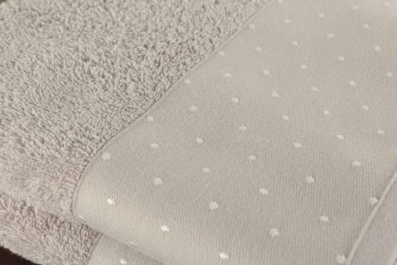 Käsipyyhe aheser 50x90 cm 2-pak - Vaaleanharmaa/Valkoinen - Kodintekstiilit & matot - Kylpyhuonetekstiilit - Pyyhe