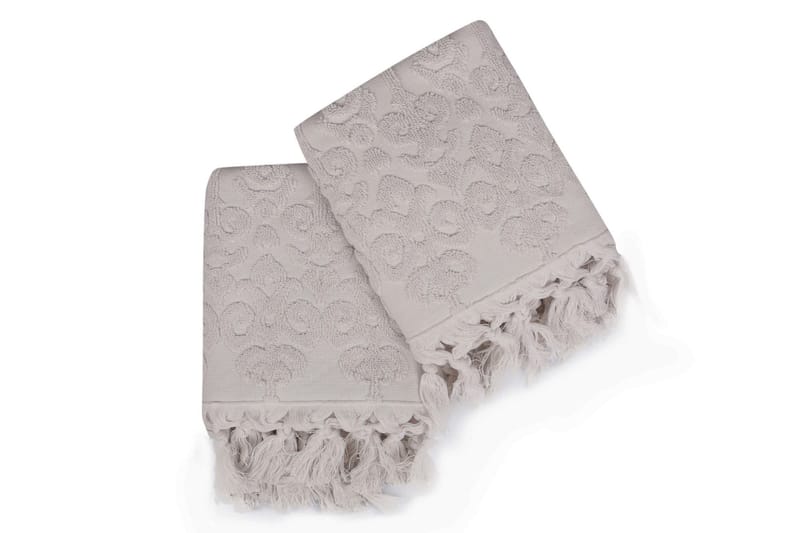 Käsipyyhe aheser 50x90 cm 2-pak - HarmaaLiila - Kodintekstiilit & matot - Kylpyhuonetekstiilit - Pyyhe