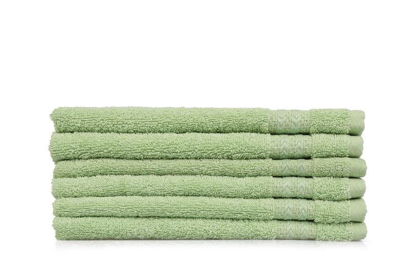 Käsipyyhe Hobby 30x50 cm 6-pak - Vihreä - Kodintekstiilit & matot - Kylpyhuonetekstiilit - Pyyhe