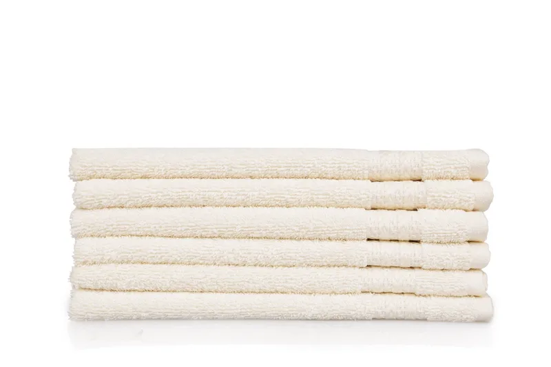 Käsipyyhe Hobby 30x50 cm 6-pak - Kerma - Kodintekstiilit & matot - Kylpyhuonetekstiilit - Pyyhe