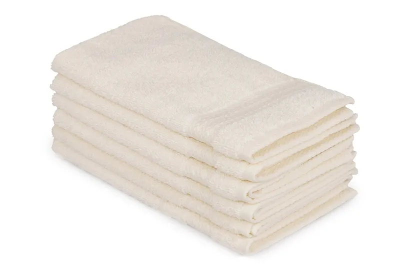 Käsipyyhe Hobby 30x50 cm 6-pak - Kerma - Kodintekstiilit & matot - Kylpyhuonetekstiilit - Pyyhe