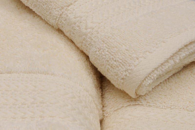 Käsipyyhe Hobby 3:n setti - Kerma - Kodintekstiilit & matot - Kylpyhuonetekstiilit - Pyyhe