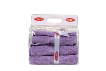 Käsipyyhe Hobby 3:n setti - Liila - Kodintekstiilit & matot - Kylpyhuonetekstiilit - Pyyhe