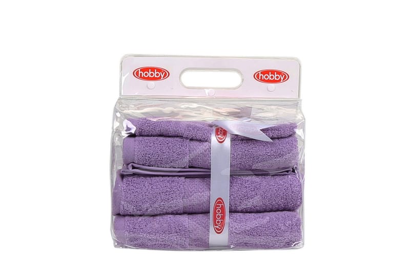 Käsipyyhe Hobby 3:n setti - Liila - Kodintekstiilit & matot - Kylpyhuonetekstiilit - Pyyhe