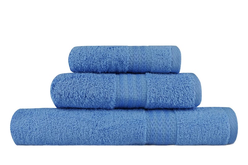 Käsipyyhe Hobby 3:n setti - Sininen - Kodintekstiilit & matot - Kylpyhuonetekstiilit - Pyyhe