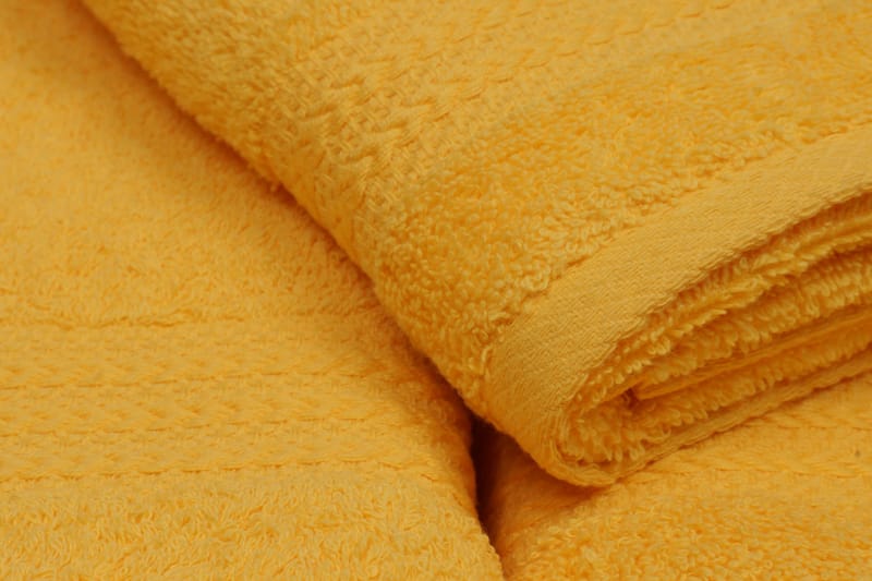 Käsipyyhe Hobby 3:n setti - Tummankeltainen - Kodintekstiilit & matot - Kylpyhuonetekstiilit - Pyyhe