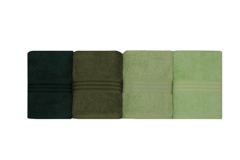 Käsipyyhe Hobby 50x90 cm 4-pak - Vihreä - Kodintekstiilit & matot - Kylpyhuonetekstiilit - Pyyhe