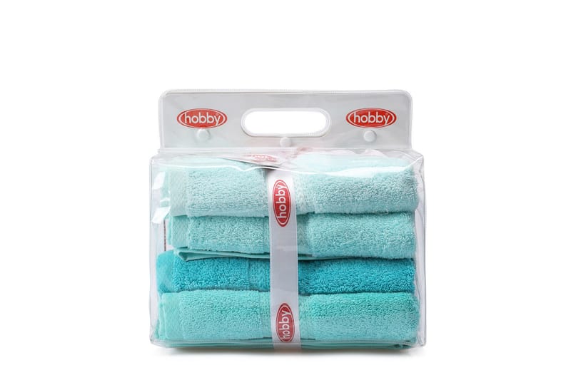 Käsipyyhe Hobby 50x90 cm 4-pak - Sininen/Monivärinen - Kodintekstiilit & matot - Kylpyhuonetekstiilit - Pyyhe