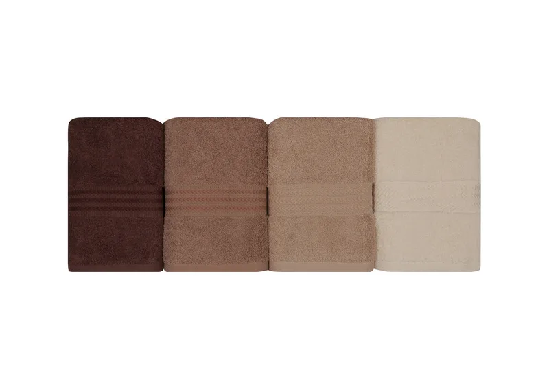 Käsipyyhe Hobby 50x90 cm 4-pak - Kerma/Beige/Ruskea - Kodintekstiilit & matot - Kylpyhuonetekstiilit - Pyyhe