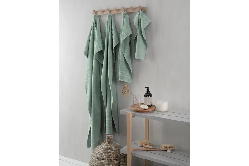 Käsipyyhe Perus Frotee - Vihreä - Kodintekstiilit & matot - Kylpyhuonetekstiilit - Pyyhe