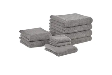 Pyyhe Mitiaro-sarja, 9 kpl Harmaa