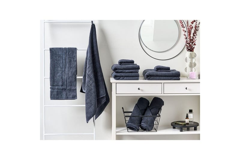 Pyyhe Mitiaro-sarja, 9 kpl Sininen - Sininen - Kodintekstiilit & matot - Kylpyhuonetekstiilit - Pyyhe