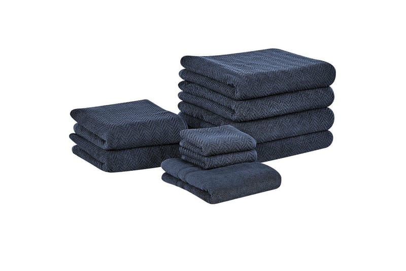 Pyyhe Mitiaro-sarja, 9 kpl Sininen - Sininen - Kodintekstiilit & matot - Kylpyhuonetekstiilit - Pyyhe