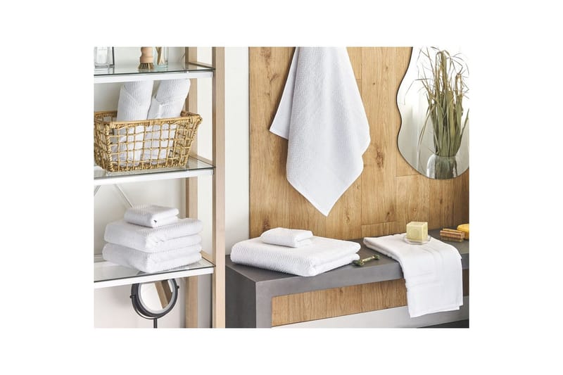 Pyyhe Mitiaro-sarja, 9 kpl Valkoinen - Valkoinen - Kodintekstiilit & matot - Kylpyhuonetekstiilit - Pyyhe