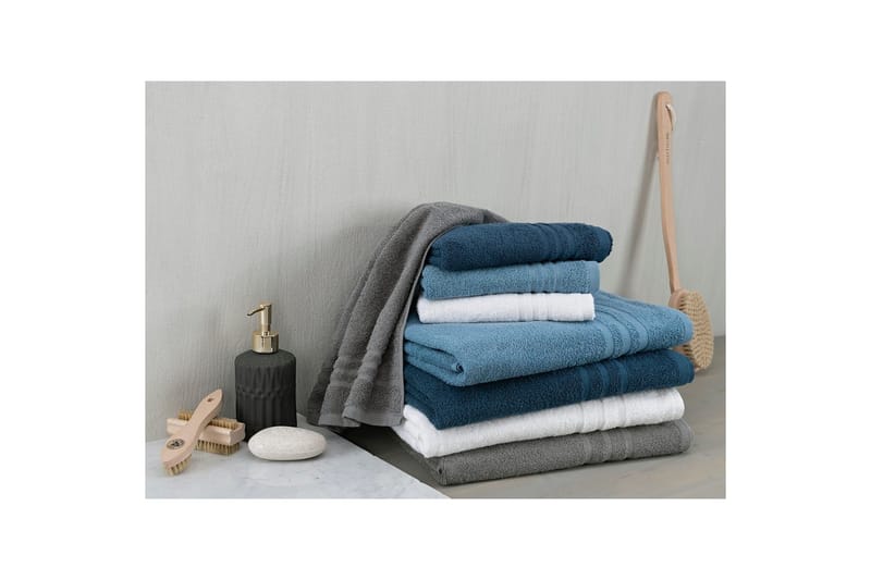 Pyyhe Perus Frotee - Merensininen - Kodintekstiilit & matot - Kylpyhuonetekstiilit - Pyyhe