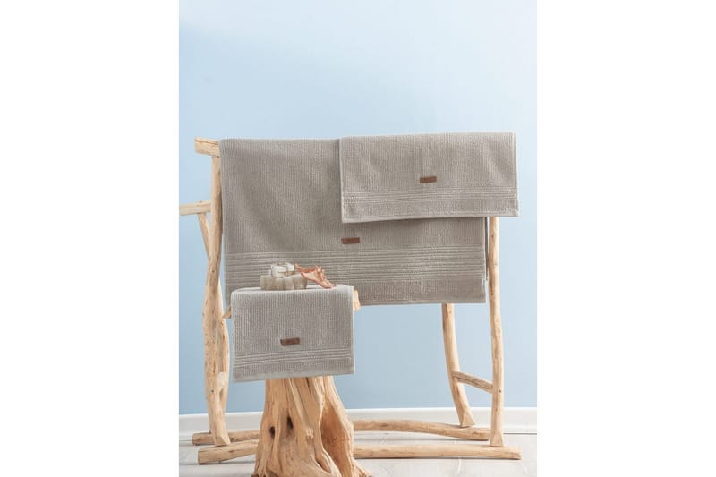 Pyyhesetti (3 osaa) Hyvinvointi Beige - Beige - Kodintekstiilit & matot - Kylpyhuonetekstiilit - Pyyhe