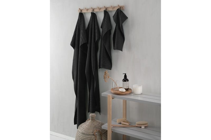 Suihkuvyöheke Perus Frotee 65 x 130 cm - Musta - Kodintekstiilit & matot - Kylpyhuonetekstiilit - Pyyhe