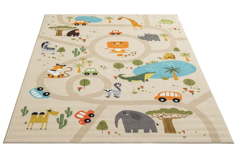 Play lastenmatto 80x150 cm - Beige - Kodintekstiilit & matot - Lasten tekstiilit - Lastenhuoneen matto