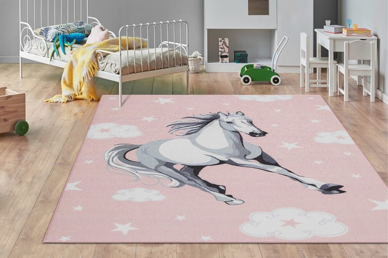 Play lastenmatto 160x230 cm - Rosa - Kodintekstiilit & matot - Lasten tekstiilit - Lastenhuoneen matto