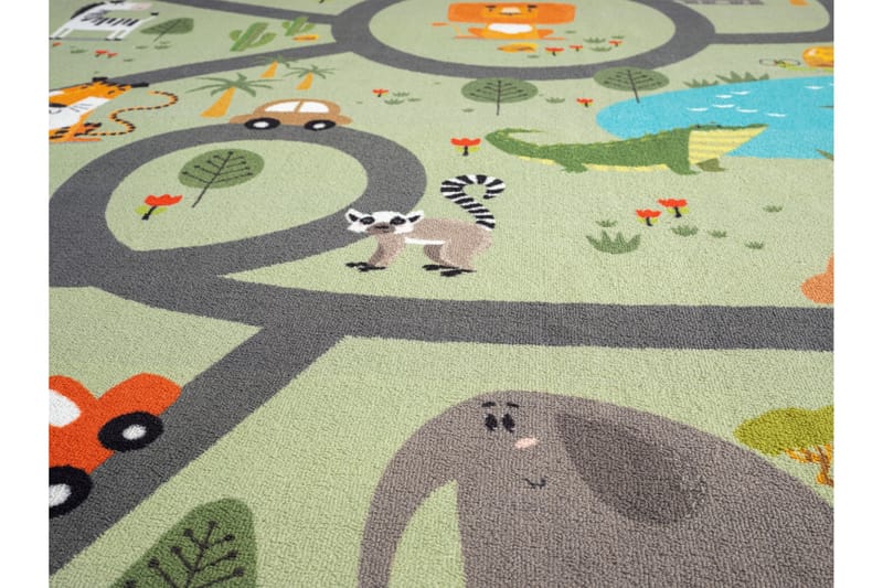 Play lastenmatto 80x150 cm - Vihreä - Kodintekstiilit & matot - Lasten tekstiilit - Lastenhuoneen matto