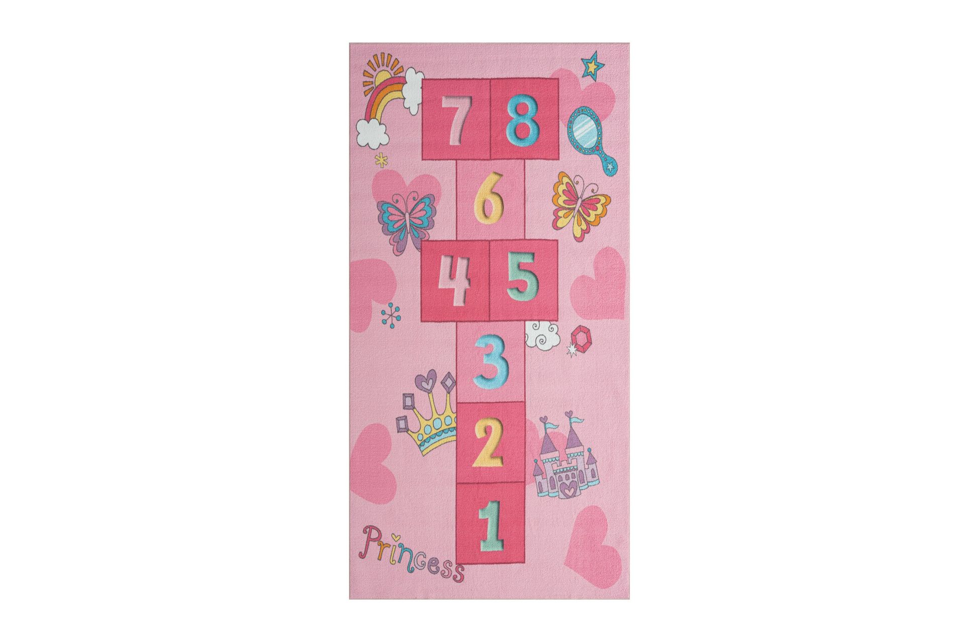 Play lastenmatto 80x150 cm - Rosa - Kodintekstiilit & matot - Lasten tekstiilit - Lastenhuoneen matto