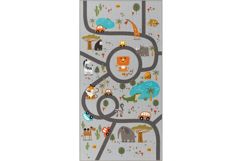 Play lastenmatto 80x150 cm - Harmaa - Kodintekstiilit & matot - Lasten tekstiilit - Lastenhuoneen matto