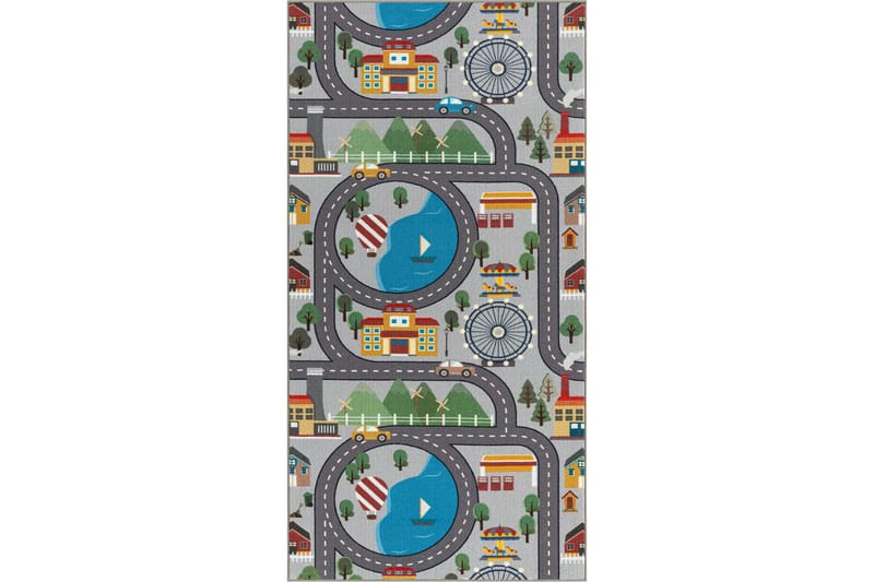 Play lastenmatto 80x150 cm - Harmaa - Kodintekstiilit & matot - Lasten tekstiilit - Lastenhuoneen matto