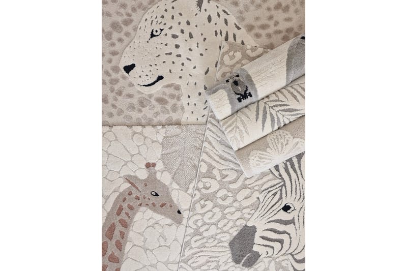 Genova Giraff Lastenmatto 140x200 cm Suorakaide - Kreemi - Kodintekstiilit & matot - Lasten tekstiilit - Lastenhuoneen matto