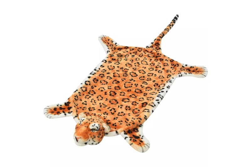 Leopardimatto plyysi 139 cm Ruskea - Ruskea - Kodintekstiilit & matot - Lasten tekstiilit - Lastenhuoneen matto
