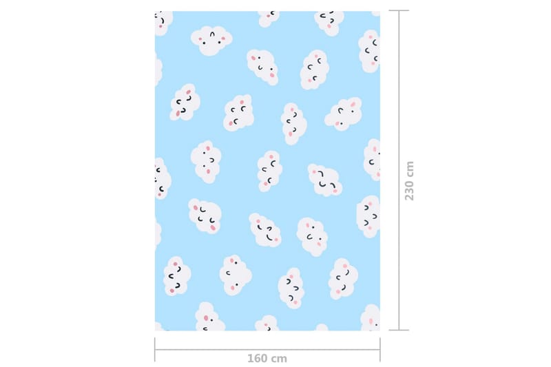 Painatettu matto monivärinen 160x230 cm kangas - Monivärinen - Kodintekstiilit & matot - Lasten tekstiilit - Lastenhuoneen matto