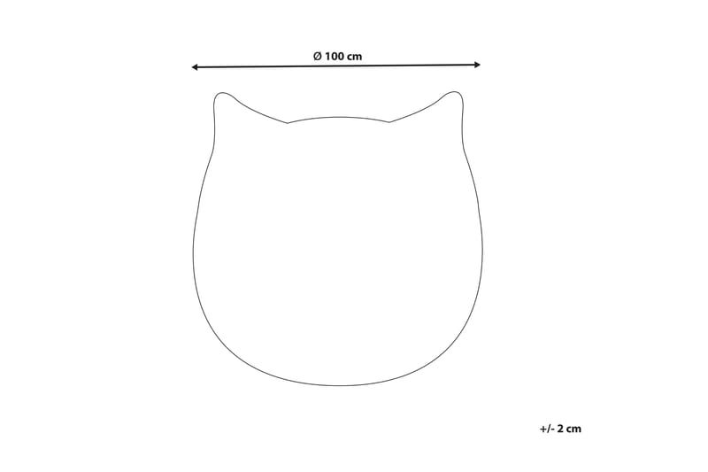 Lastenmatto Kitty Pyöreä 100 cm - Harmaa - Kodintekstiilit & matot - Lasten tekstiilit - Lastenhuoneen matto