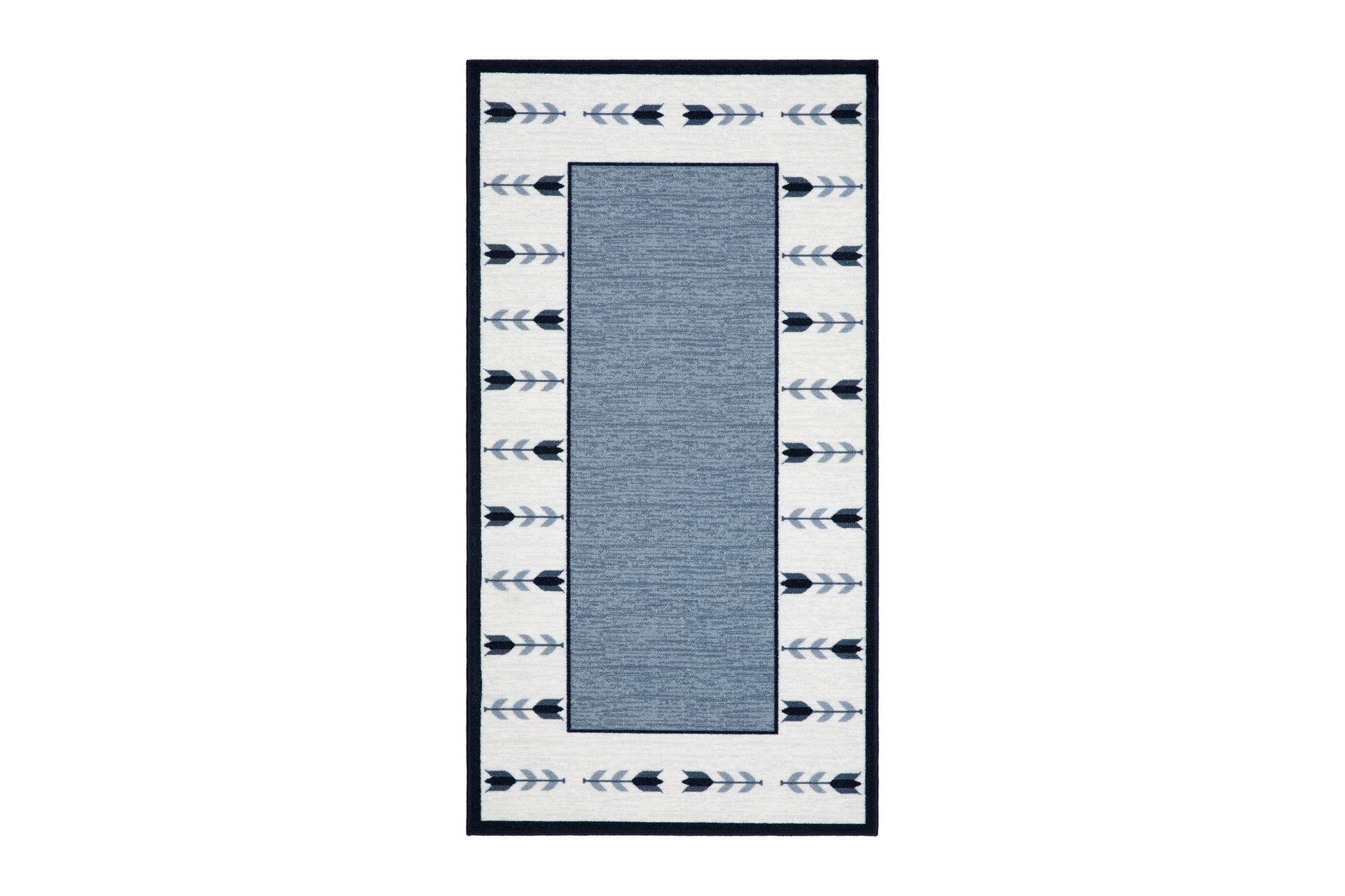 Tulpan tasokudottu matto 80x300 cm - Sininen - Kodintekstiilit & matot - Matto - Tasokudotut matot
