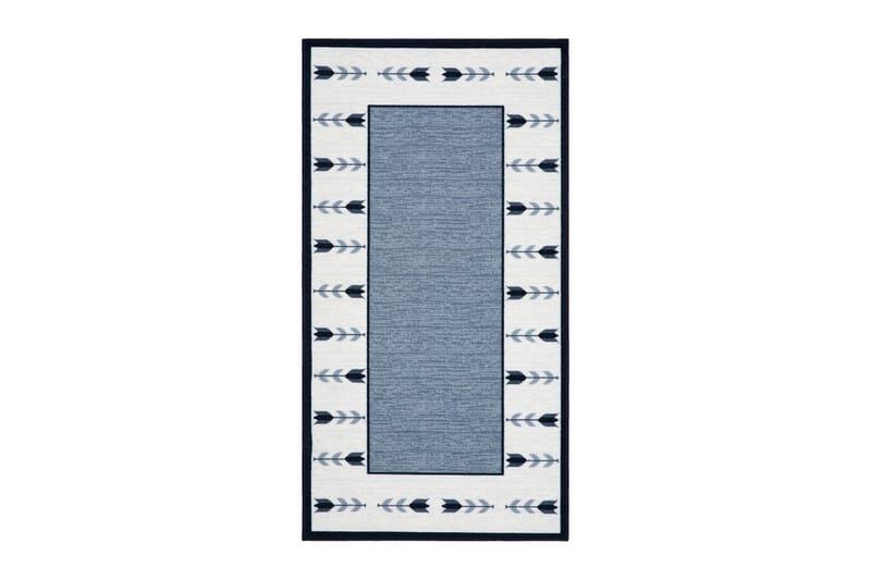 Tulpan tasokudottu matto 80x300 cm - Sininen - Kodintekstiilit & matot - Matto - Tasokudotut matot