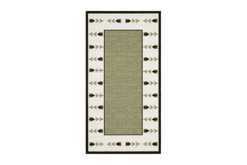 Tulpan tasokudottu matto 80x200 cm, Vihreä